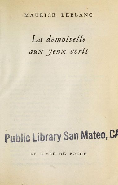 La demoiselle aux yeux verts