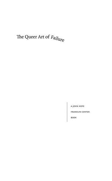 The Queer Art of Failure