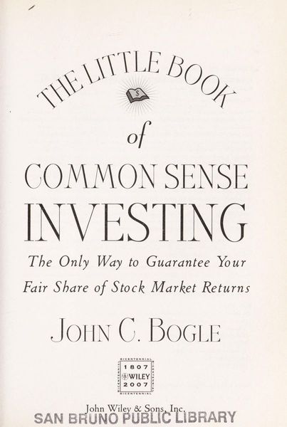 The Little Book of Common Sense Investing