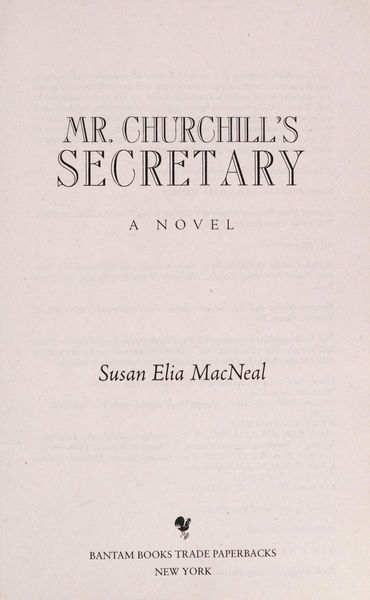 Mr. Churchill's Secretary