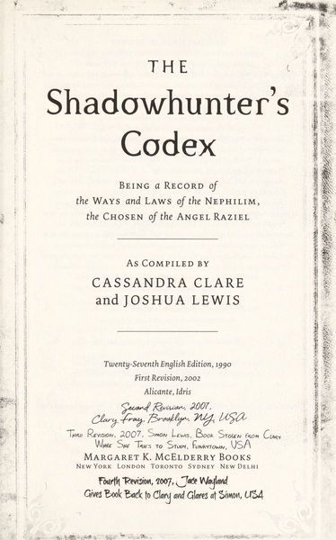 The Shadowhunter's Codex