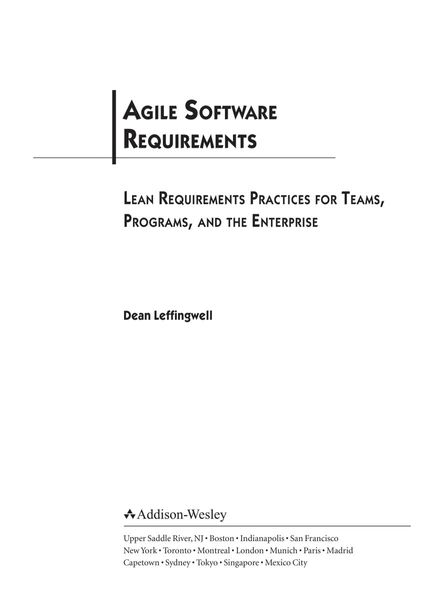 Agile Software Requirements