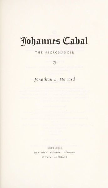 Johannes Cabal, the Necromancer