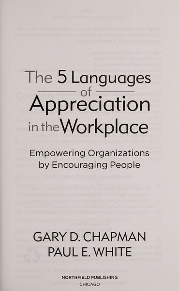 The 5 Languages of Appreciation in the Workplace