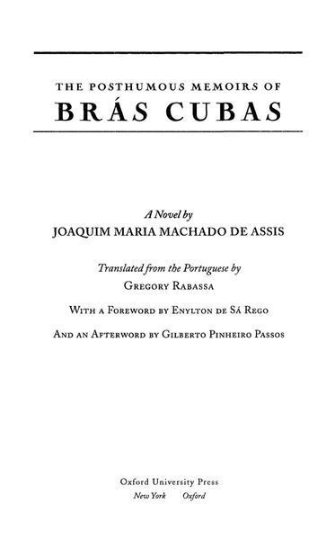 The Posthumous Memoirs of Brás Cubas