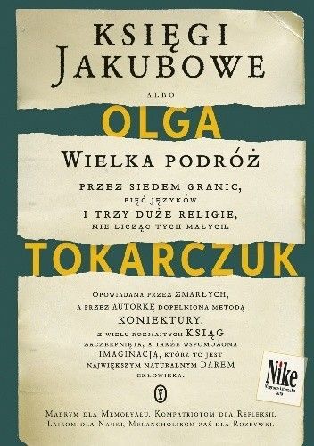 Księgi Jakubowe albo Wielka podróż przez siedem granic, pięć języków i trzy duże religie, nie licząc tych małych