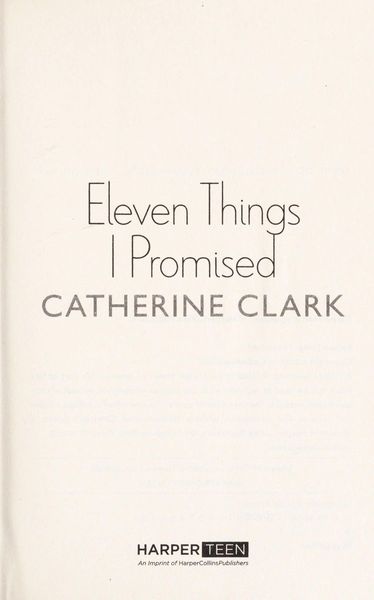 Eleven Things I Promised