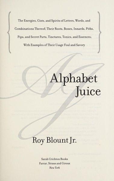 Alphabet Juice