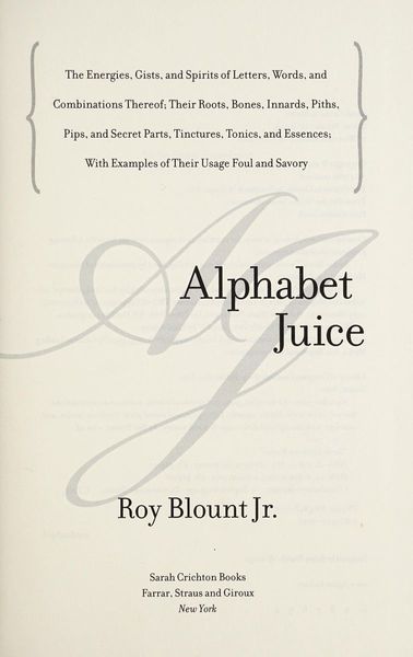 Alphabet Juice
