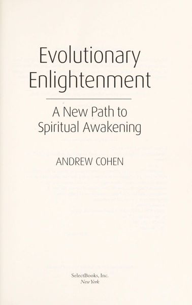 Evolutionary Enlightenment