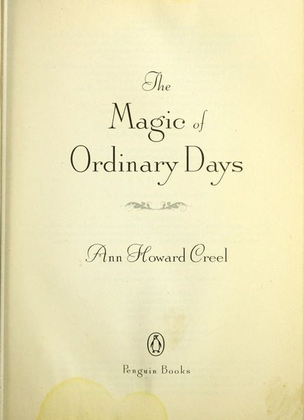 The Magic of Ordinary Days