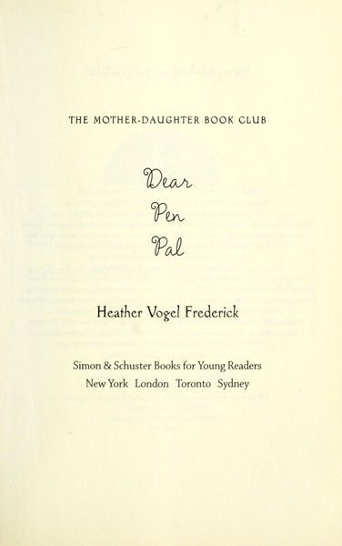 Dear Pen Pal