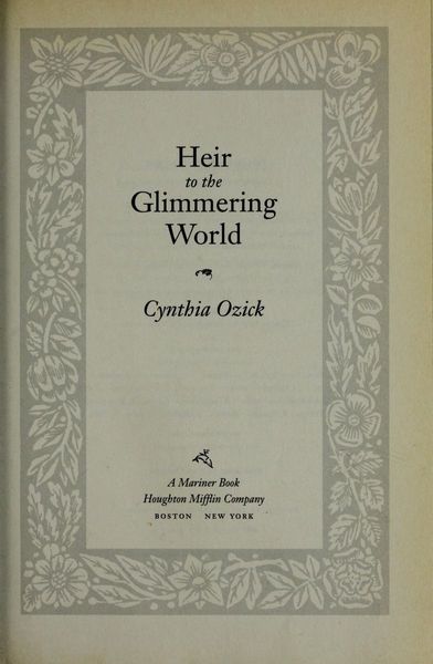 Heir to the Glimmering World