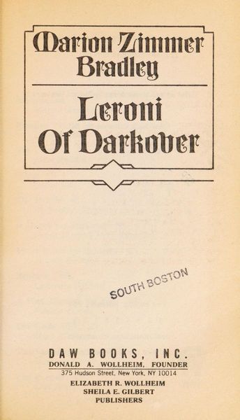 Leroni of Darkover