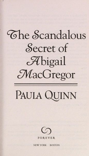 The Scandalous Secret of Abigail MacGregor