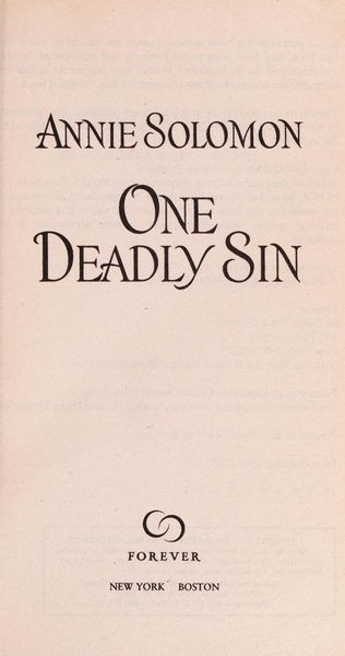 One Deadly Sin