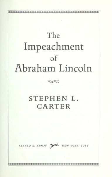 The Impeachment of Abraham Lincoln