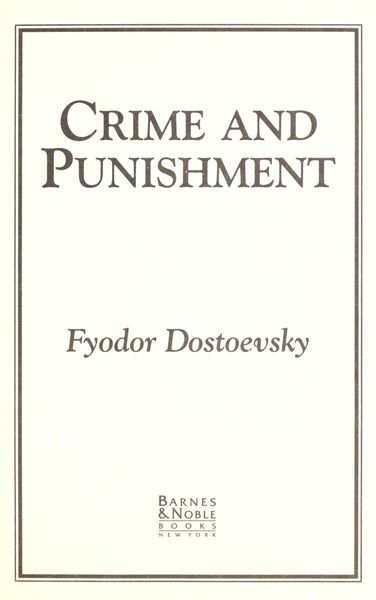 Crime and Punishment