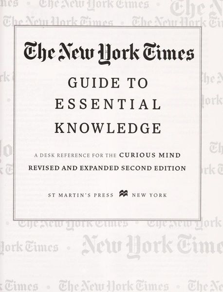 The New York Times Guide to Essential Knowledge, Second Edition