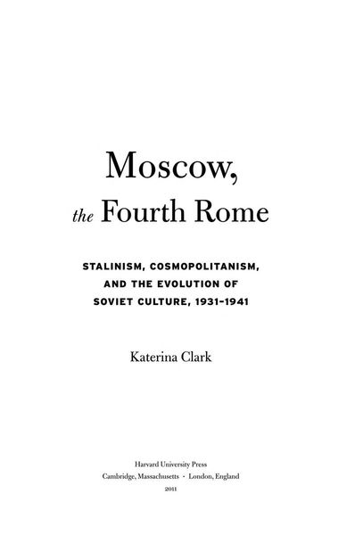 Moscow, the Fourth Rome