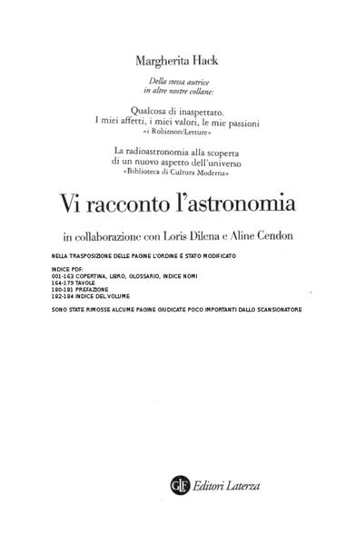 Vi racconto l'astronomia