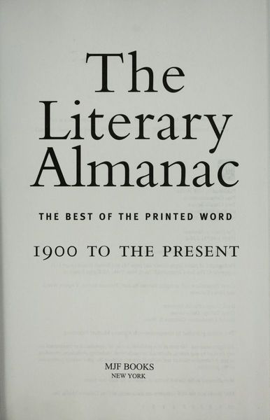 Literary Almanac