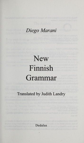New Finnish Grammar