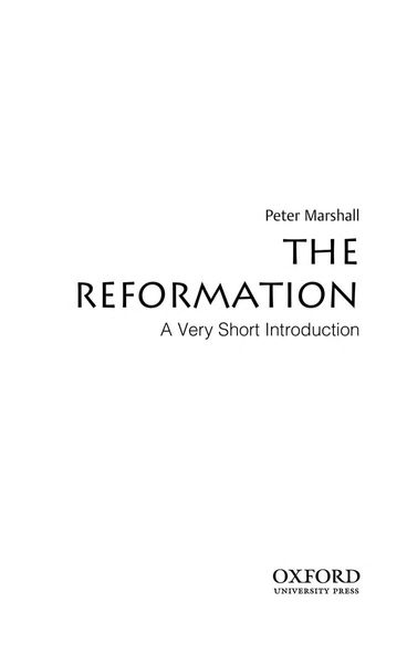 The Reformation: A Very Short Introduction