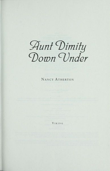 Aunt Dimity Down Under
