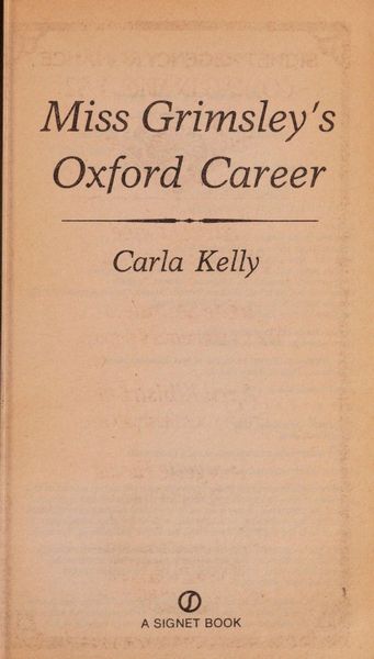 Miss Grimsley's Oxford Career