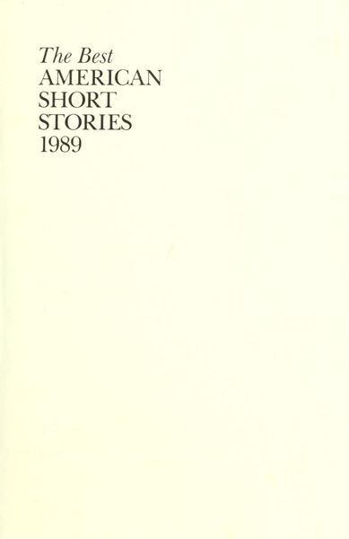 The Best American Short Stories, 1989