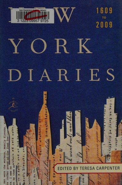 New York Diaries, 1609 to 2009