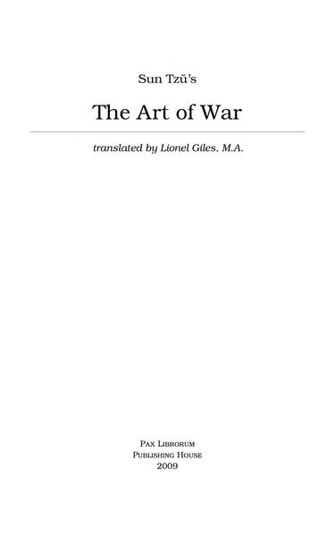 Sun Tzu: The Art of War (Restored Translation)