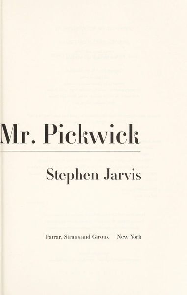 Death and Mr. Pickwick