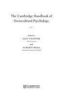 The Cambridge Handbook of Sociocultural Psychology