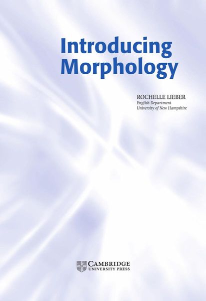 Introducing Morphology