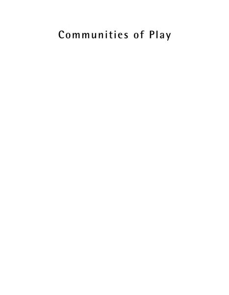 Communities of Play