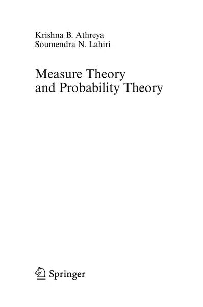 Measure Theory and Probability Theory