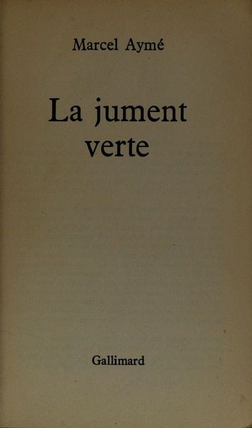 La jument verte