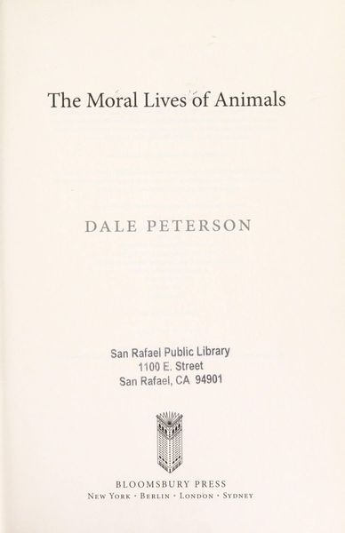 The Moral Lives of Animals