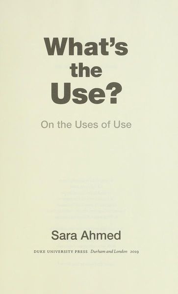 What's the Use?