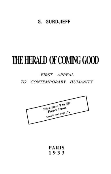 The Herald of Coming Good