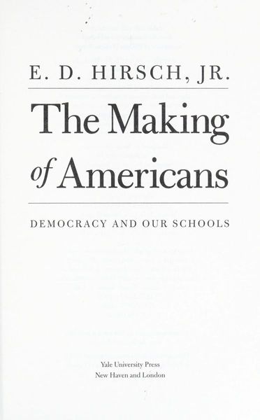 The Making of Americans