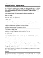 The Legend of the Middle Ages