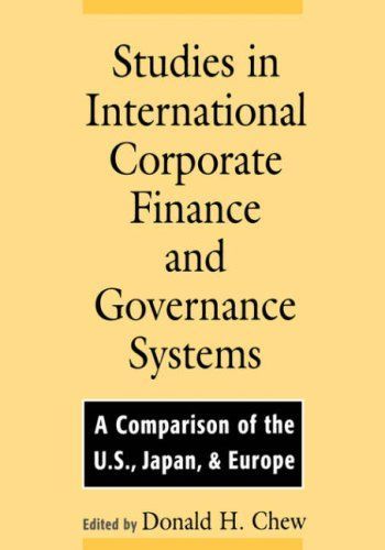 Studies in International Corporate Finance and Governance Systems