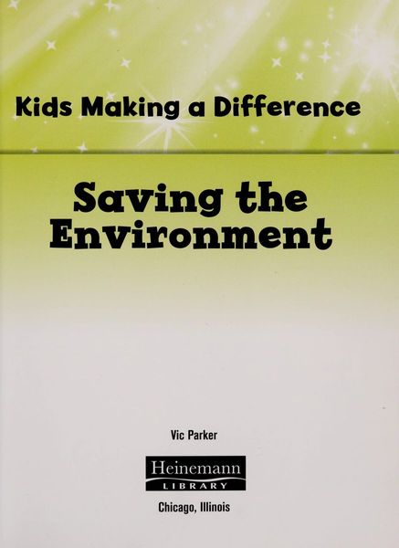 Saving the Environment