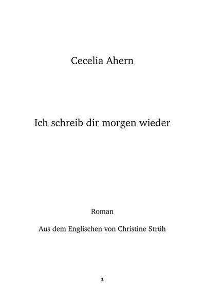 Ich schreib dir morgen wieder