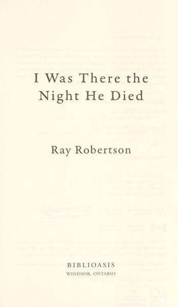 I Was There the Night He Died