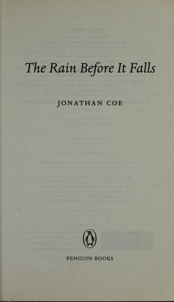 The Rain Before it Falls
