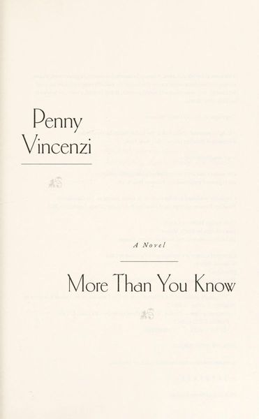 More Than You Know